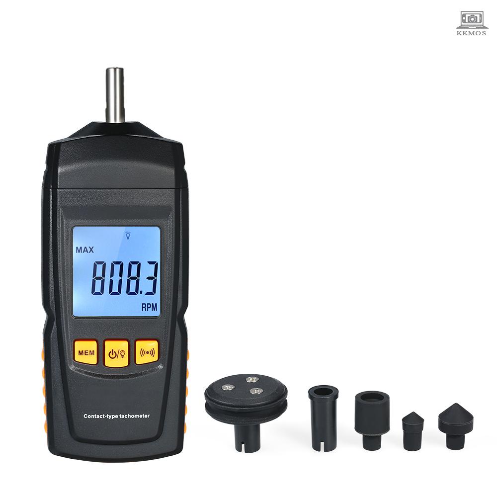 Digital Tachometer Handheld Contact Motor Tachometer LCD Speedometer