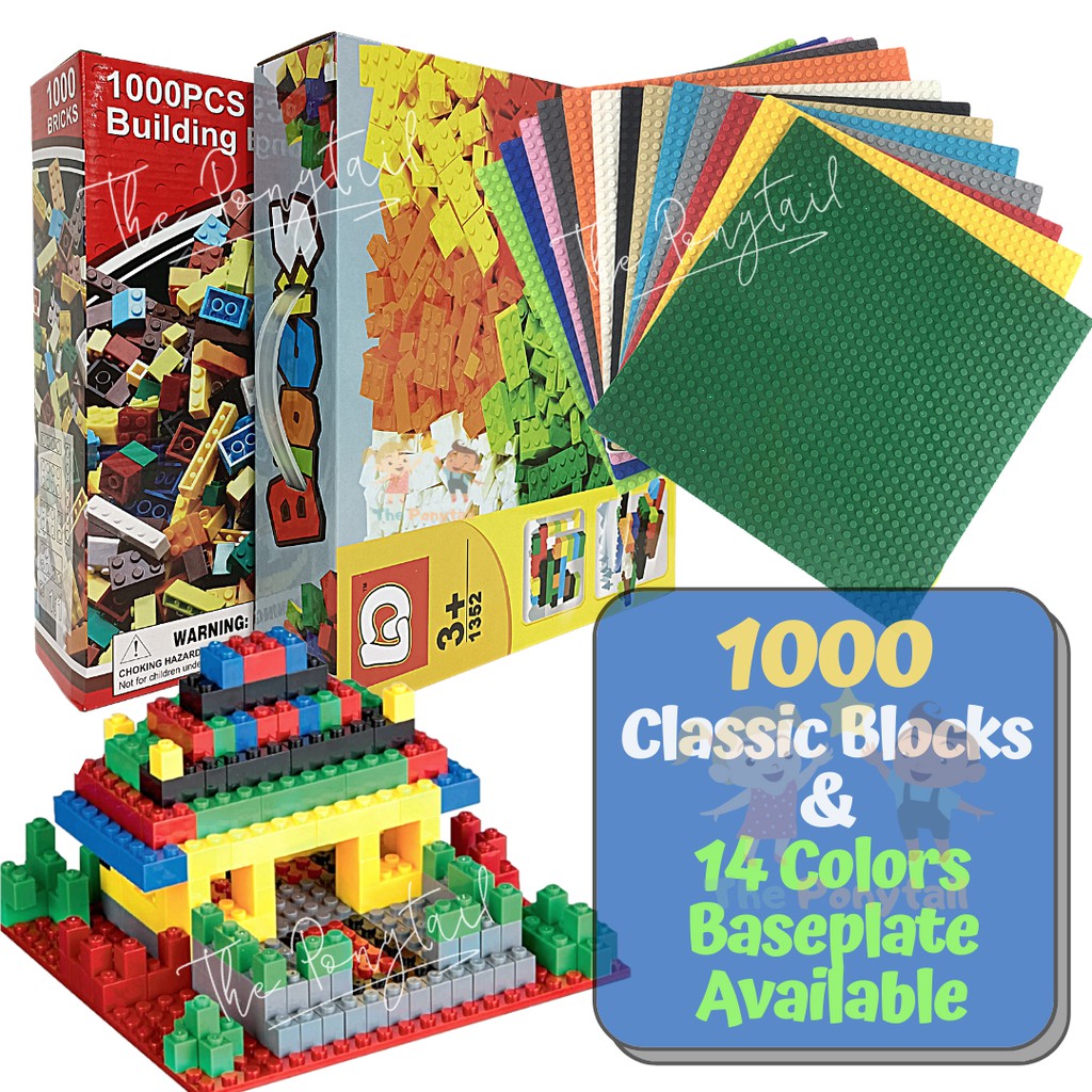 Building Block Toys 1000 pcs Baseplate Building Blocks Educational Toys