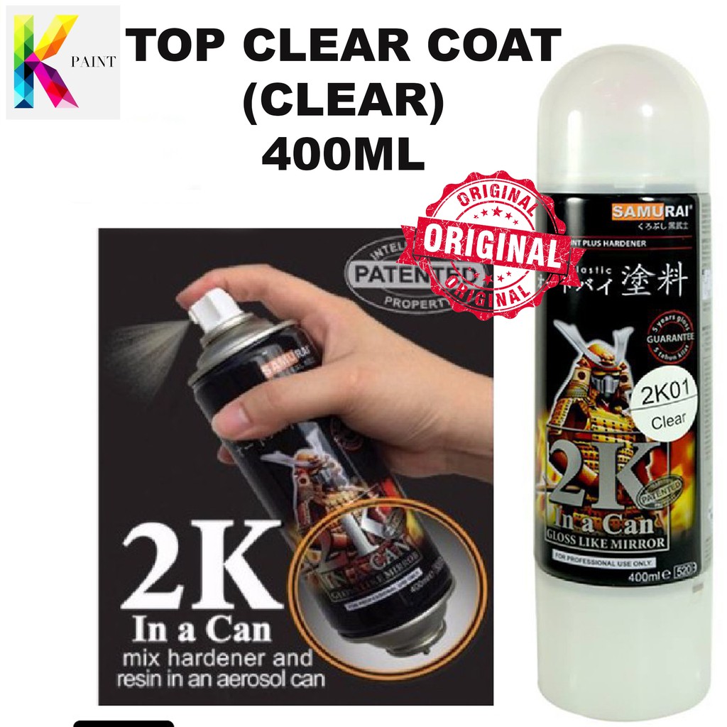 Samurai Spray 2K01 Top Coat Clear (400ml) Spray Samurai Shopee Malaysia