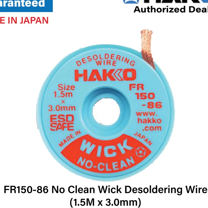 HAKKO FR15086 No Clean Wick Desoldering Wire 1.5M 3.0mm Shopee Malaysia