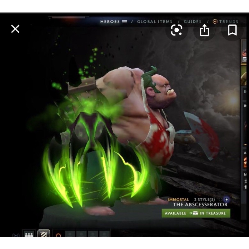 The abscesserator bundle/immortal pudge TI10/Hook pudge/Dota 2 Shopee