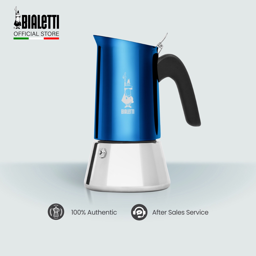 Bialetti Venus Express Induction Blue Moka Pot Italian Coffee Espresso