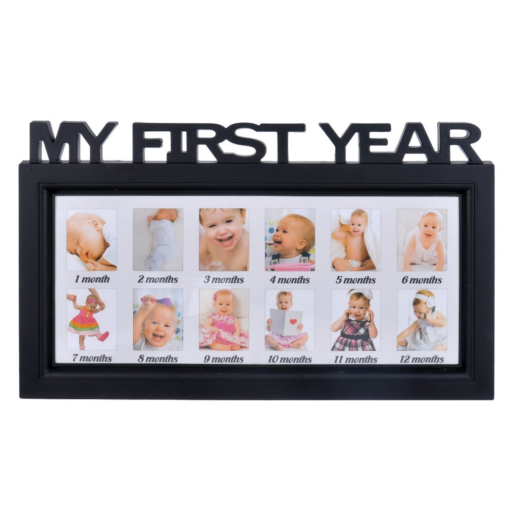 My First Year Photo FrameBaby First Year 12 month milestone framewall