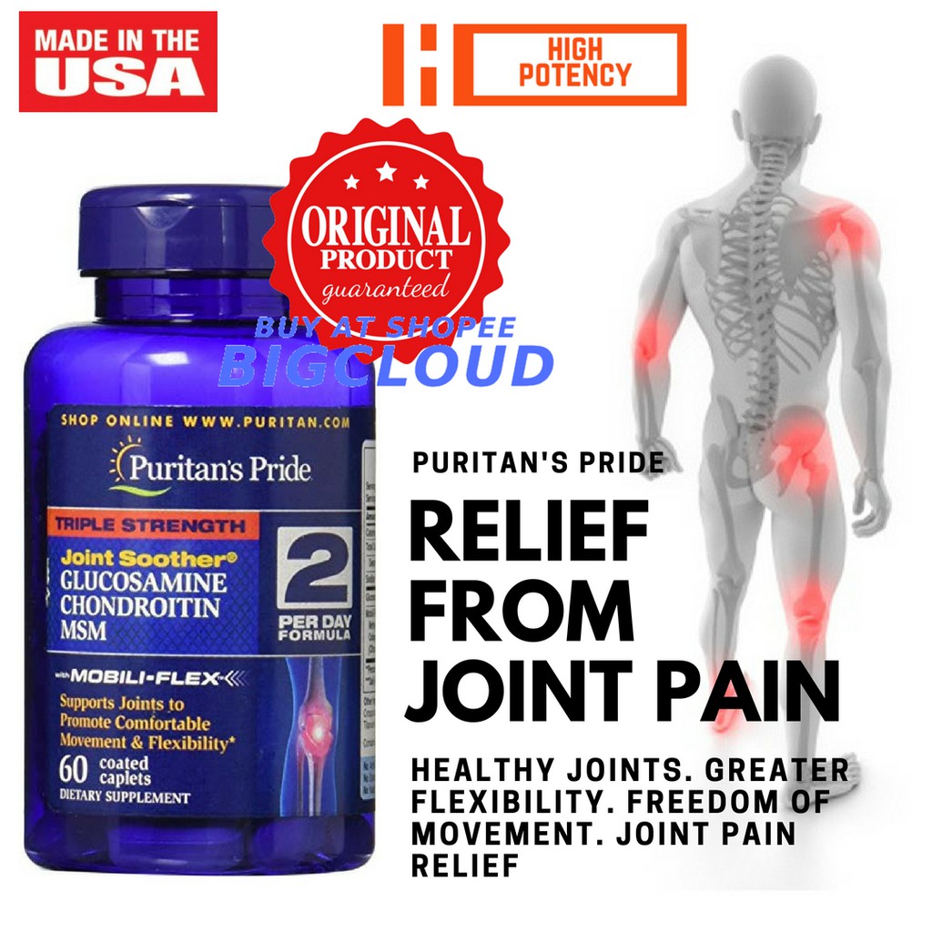 Triple Strength Glucosamine, Chondroitin & MSM Joint Soother® 60