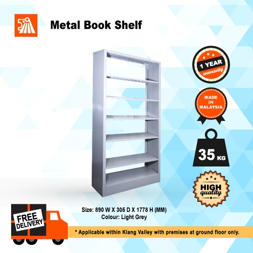 LION Metal Book Shelf,library shelving, rak buku, book
