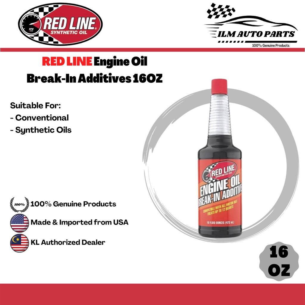 [ILM] RED LINE Engine Oil BreakIn Additive 16oz (473ml) Shopee Malaysia