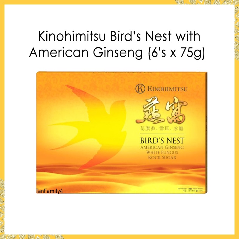 Kinohimitsu Bird’s Nest w/ American Ginseng (6’s x 75g) EXP 04/2027