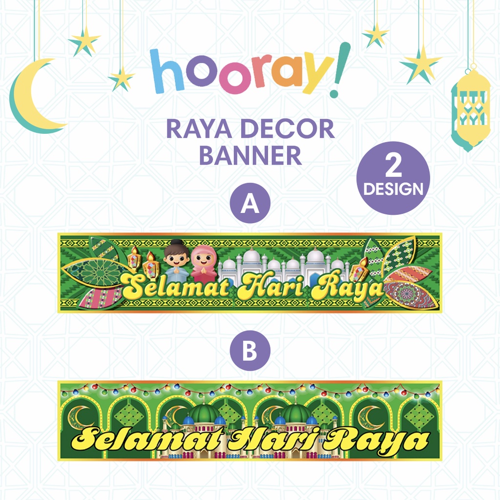 HOORAY! RAYA BANNER CARD HARI RAYA WALL DECO 2022 CR51 CR52 RAYA 2023