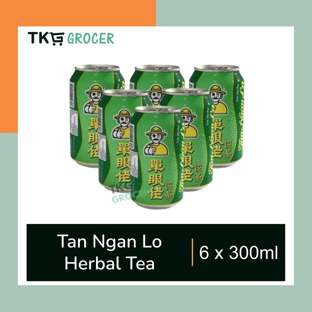 Tan Ngan Lo Herbal Tea (Canned 300ml x 6) 单眼佬凉茶 (罐装)300毫升 x 6 Shopee
