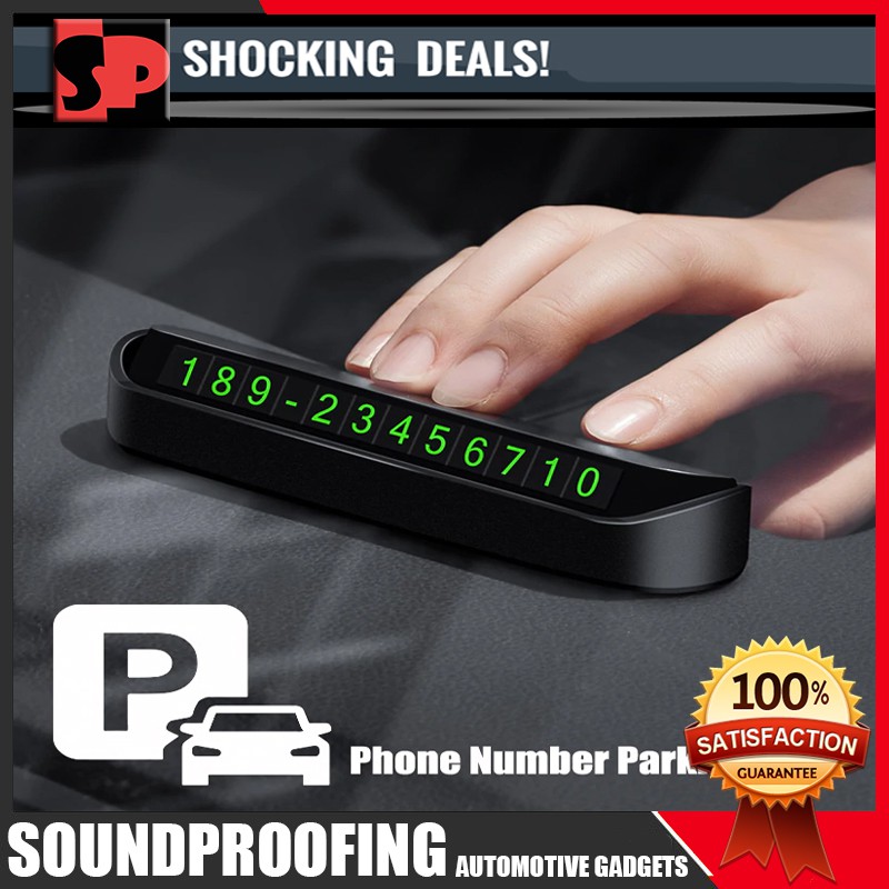 Car Parking Card Phone Number Sticker Drawer Style Hidden Auto Plate