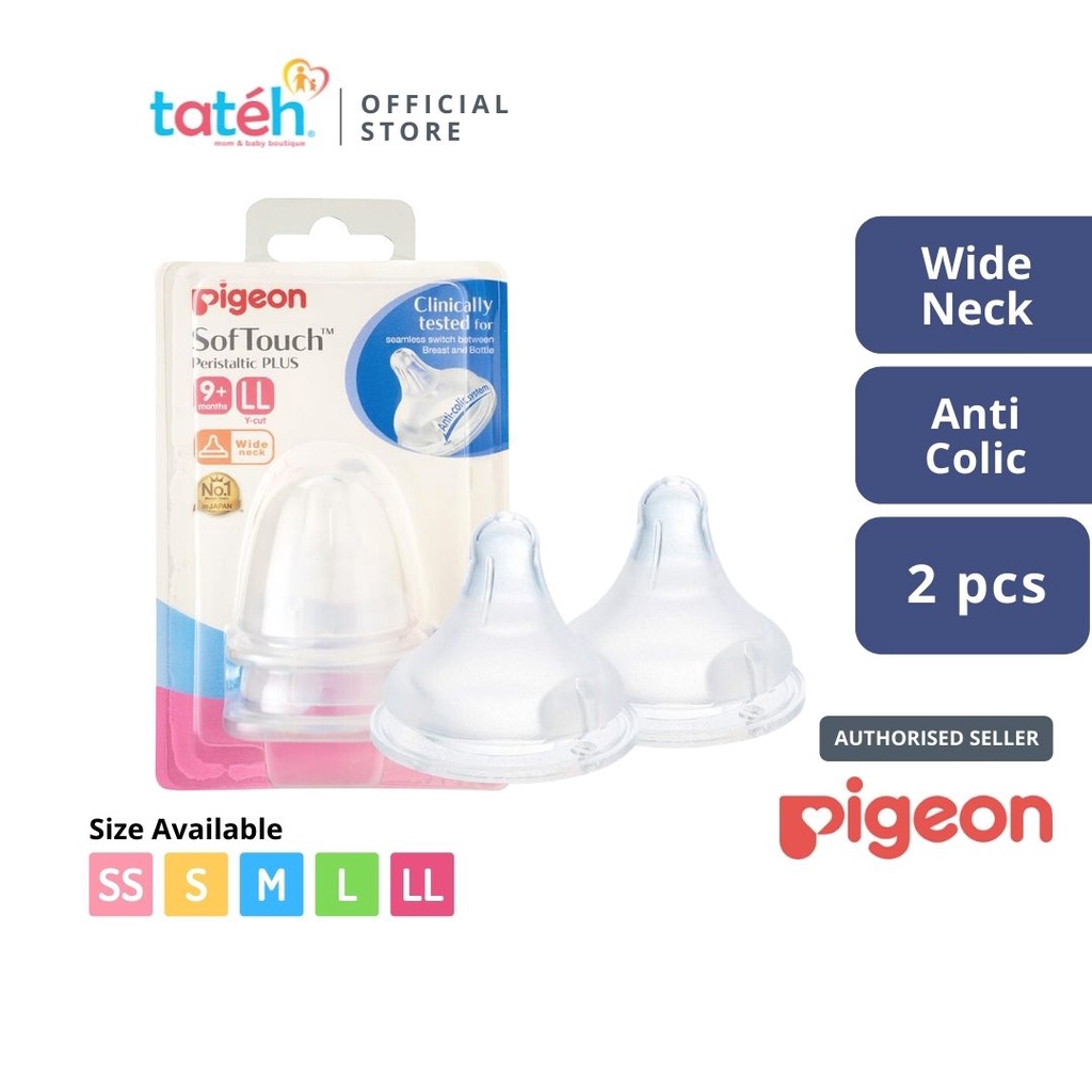 Pigeon SofTouch™ WideNeck Teat (SS LL) Shopee Malaysia
