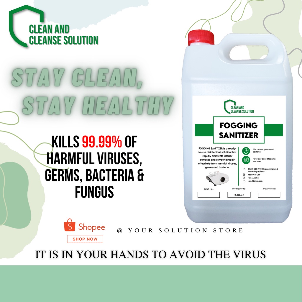 Fogging Sanitizer Liquid Thermal Fog Solution Smoke Machine Spray Car