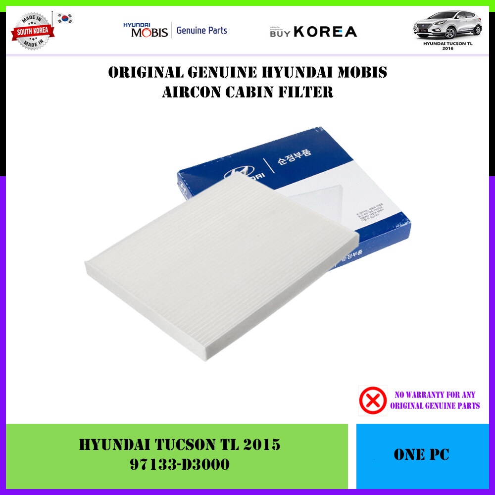 Hyundai Tucson TL 2016 Genuine Hyundai Mobis Air Con Cabin Filter