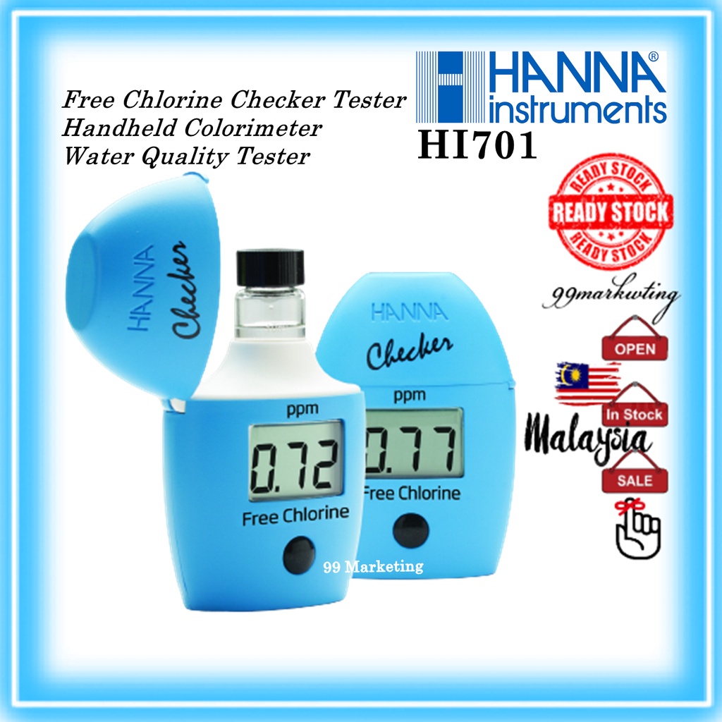 Hanna HI701 Free Chlorine Checker Tester Handheld Colorimeter Water