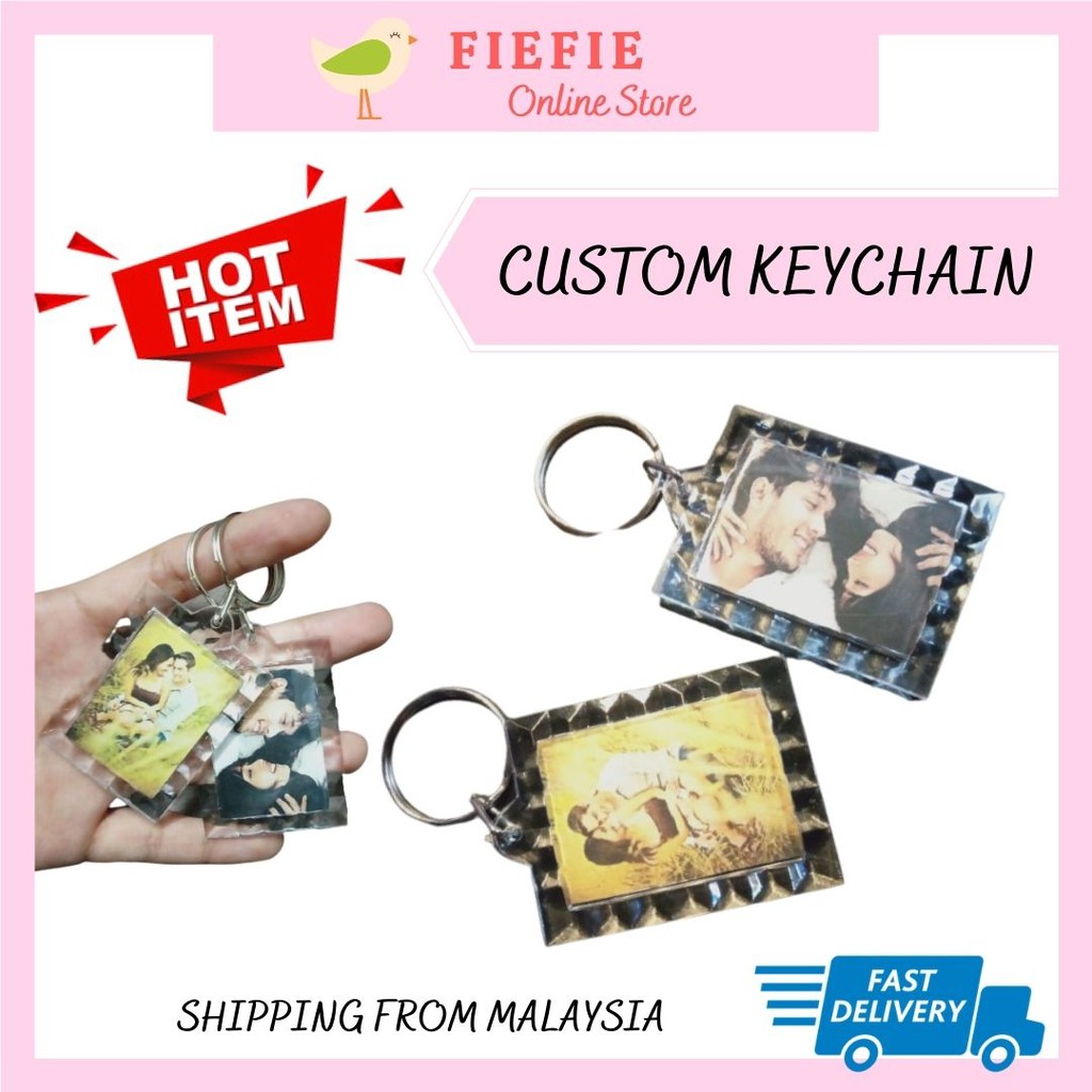🔥READY STOCK🇲🇾🔥 KEYCHAIN CUSTOMIZED DIY PICTURE [Picture Frame