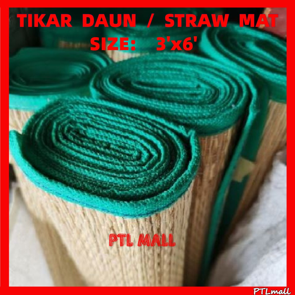 Tikar Daun Gulung Tradisional Tikar Rumput Straw Mat 草席 90cm x 180cm