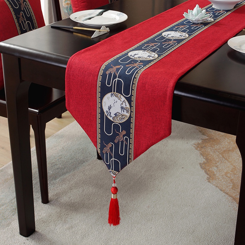 New Arrival Chinese Table Runner Cloth 6 Seater Dining Table Runner 4