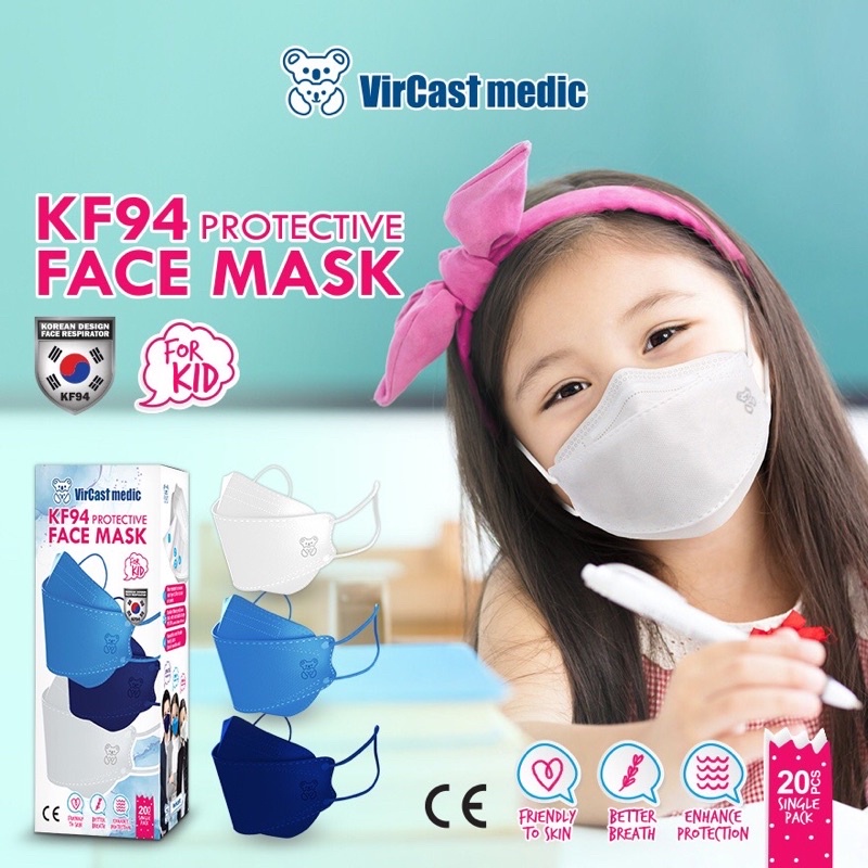Vircast medic Safeco Kid KF94 Surgical Face mask (20's) READY STOCK Shopee Malaysia