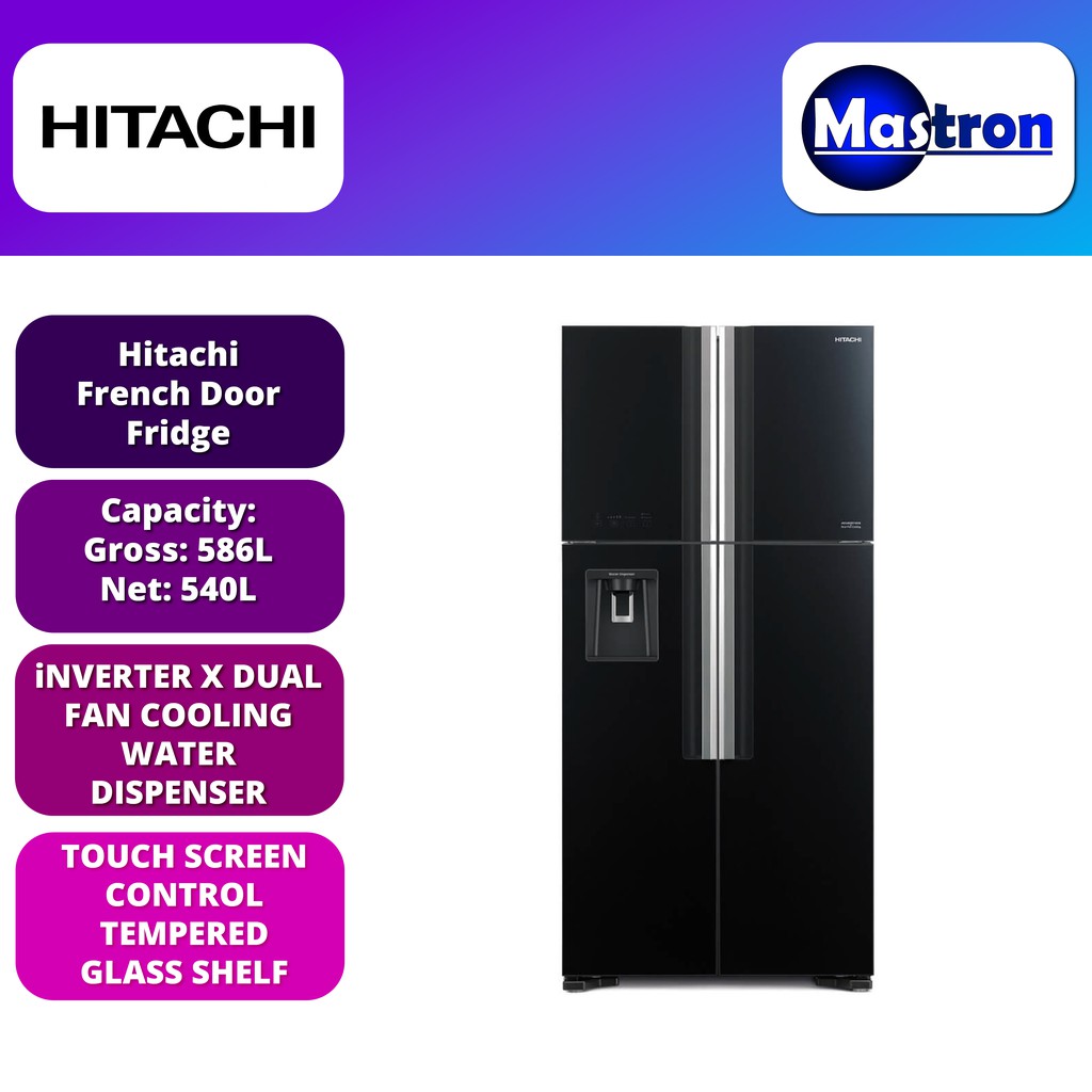Hitachi 586L French Door Fridge Refrigerator Peti Ais Hitachi R