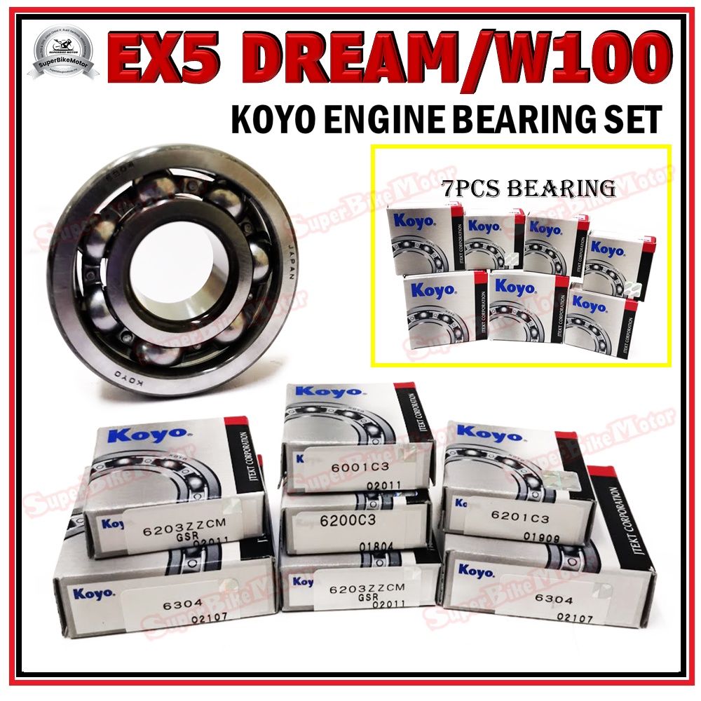 HONDA EX5 DREAM / W100 Koyo Engine Bearing Set Shopee Malaysia