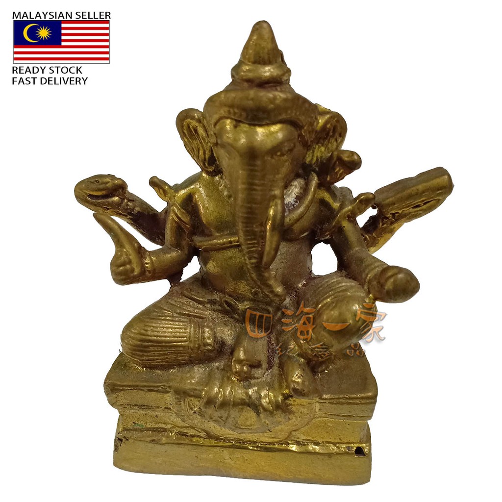 KAWAN bronze brass 6.2cm Lord Ganesha statue 印度象神雕像 பிள்ளையார்
