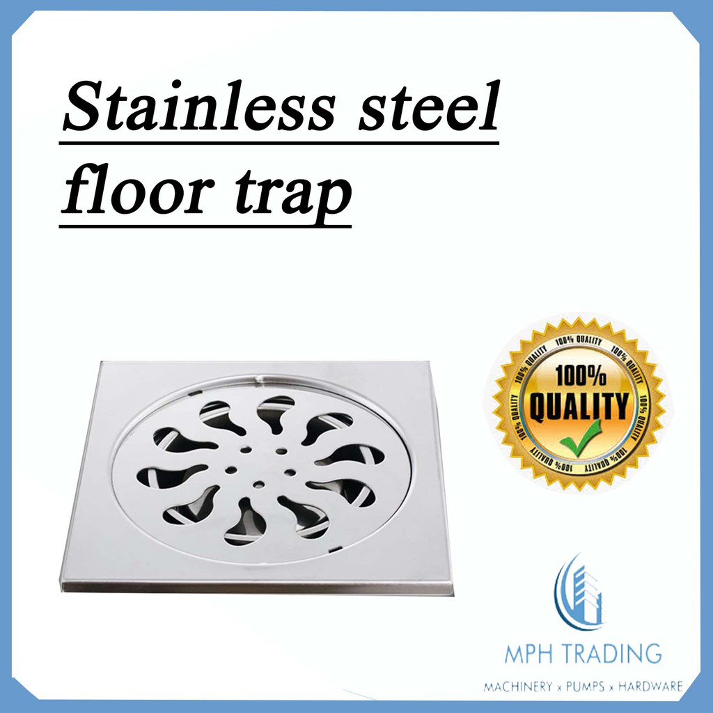 YES+PLUS Kitchen Bathroom Shower Sink Brushed StainlessSteel Floor Drain 6" x 6" Shopee Malaysia