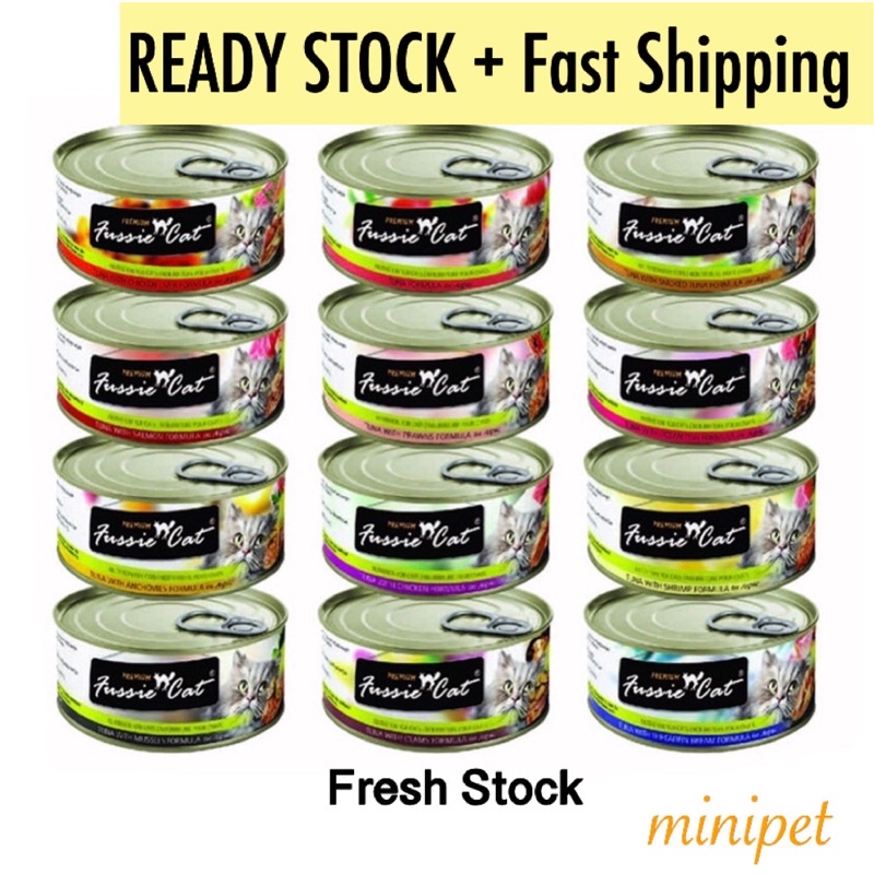 Fussie Cat Premium Black label 80g (AAFCO Complete Cat Food) Cat Canned