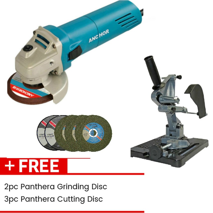 Anchor 750watt angle grinder with angle grinder stand 4'' Shopee Malaysia