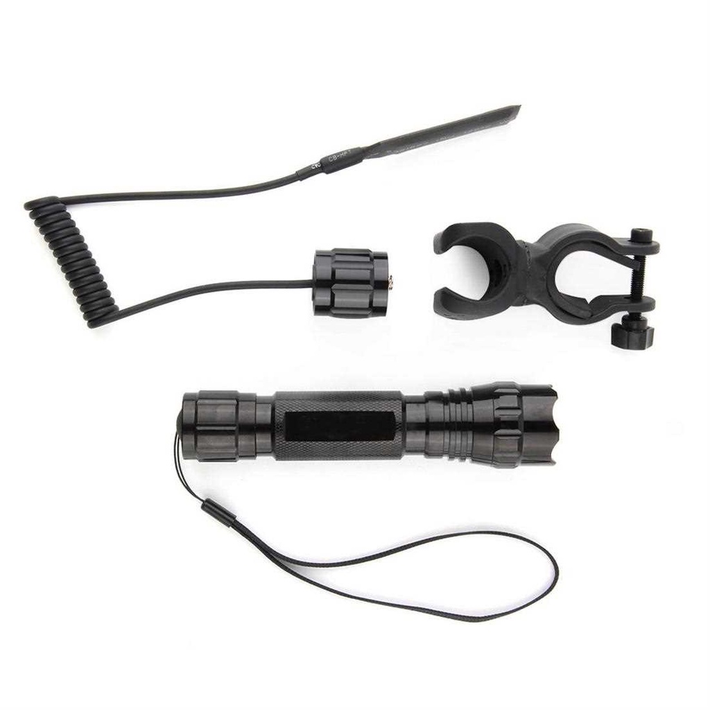 XMLT6 LED 2000LM Tactical Flashlight Torch Light With Mount Remote