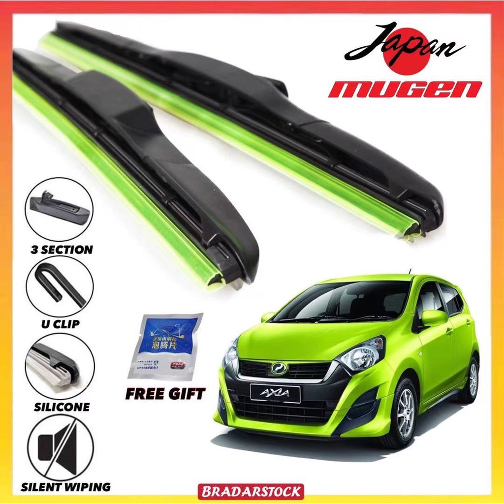 PERODUA AXIA WIPER Japan Mugen Silicone Wiper Axia MG14 MG21 Shopee