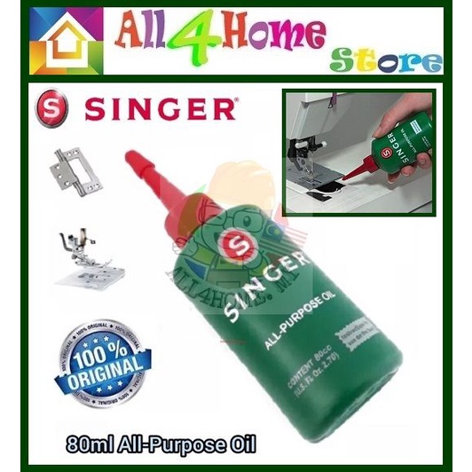 SINGER Sewing Machine Oil 80CC / SINGER All Purpose Oil / Minyak Mesin