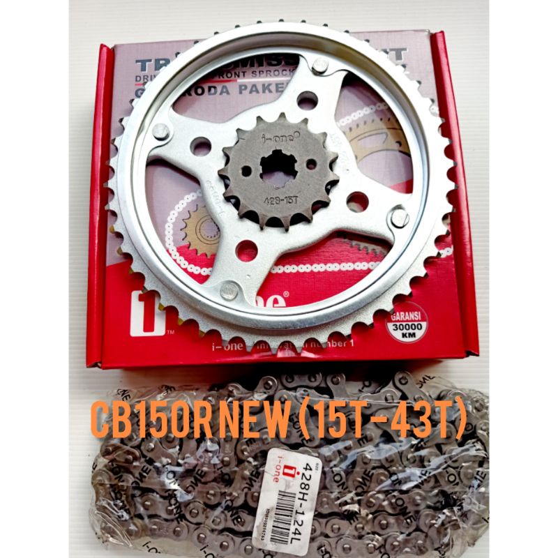 New Cb150R Gear Set / Gear Package Cb150R New Plus Chain UK 428H 15T