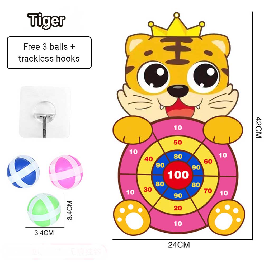 LDS Kids Dart Ball Game Toy Educational Fabric Sticky Dart Board Toys