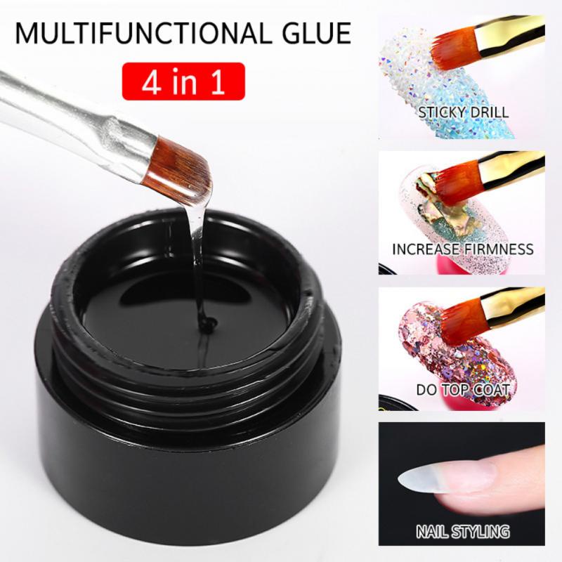 8g Nail Art Hard Sealing Layer Extention Nail Gel Sticky Drill Diamond