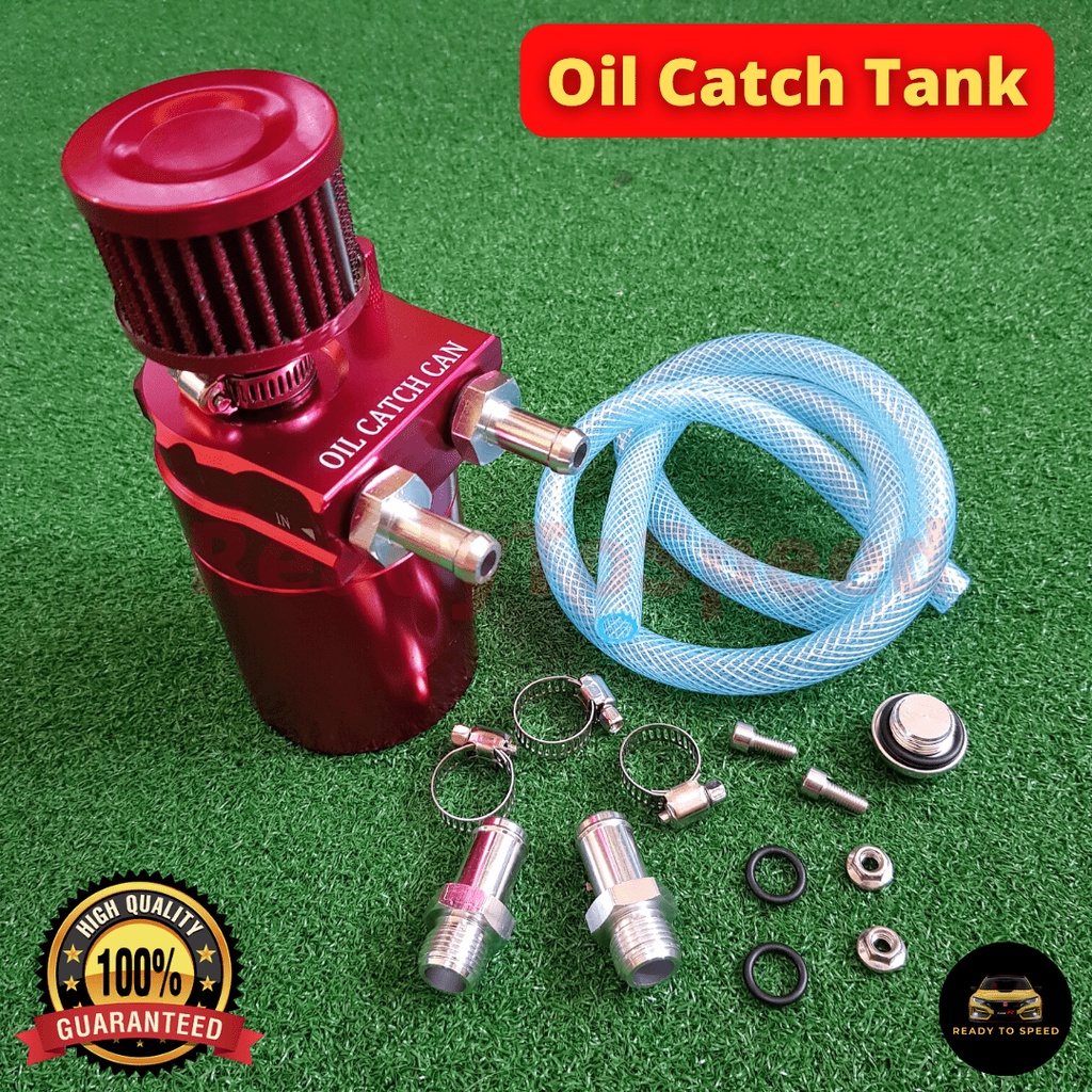 Universal Aluminum Engine Oil Catch Tank With Mini Breather Filter
