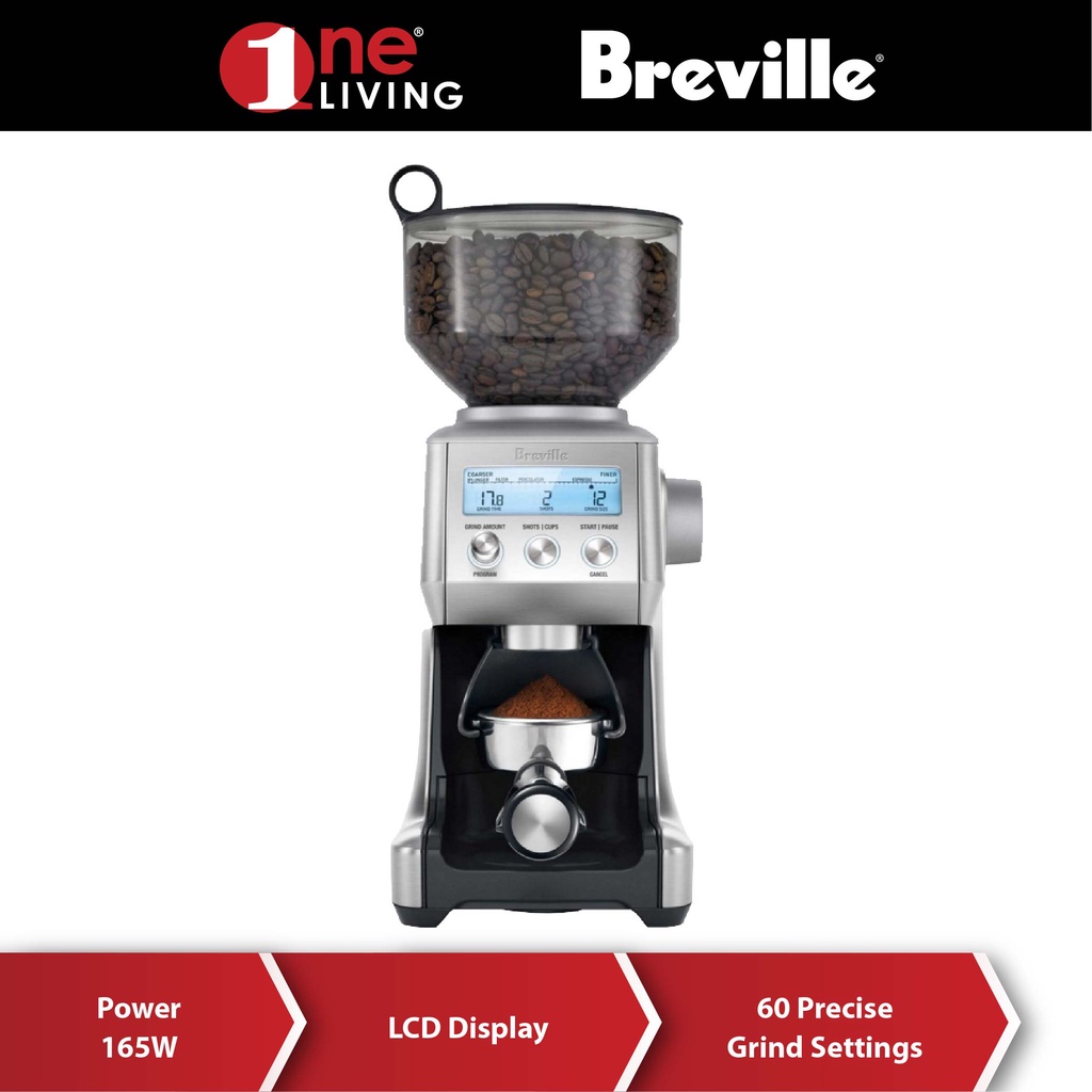 Breville the Smart Grinder Pro Coffee Grinder BCG820 Stainless Steel