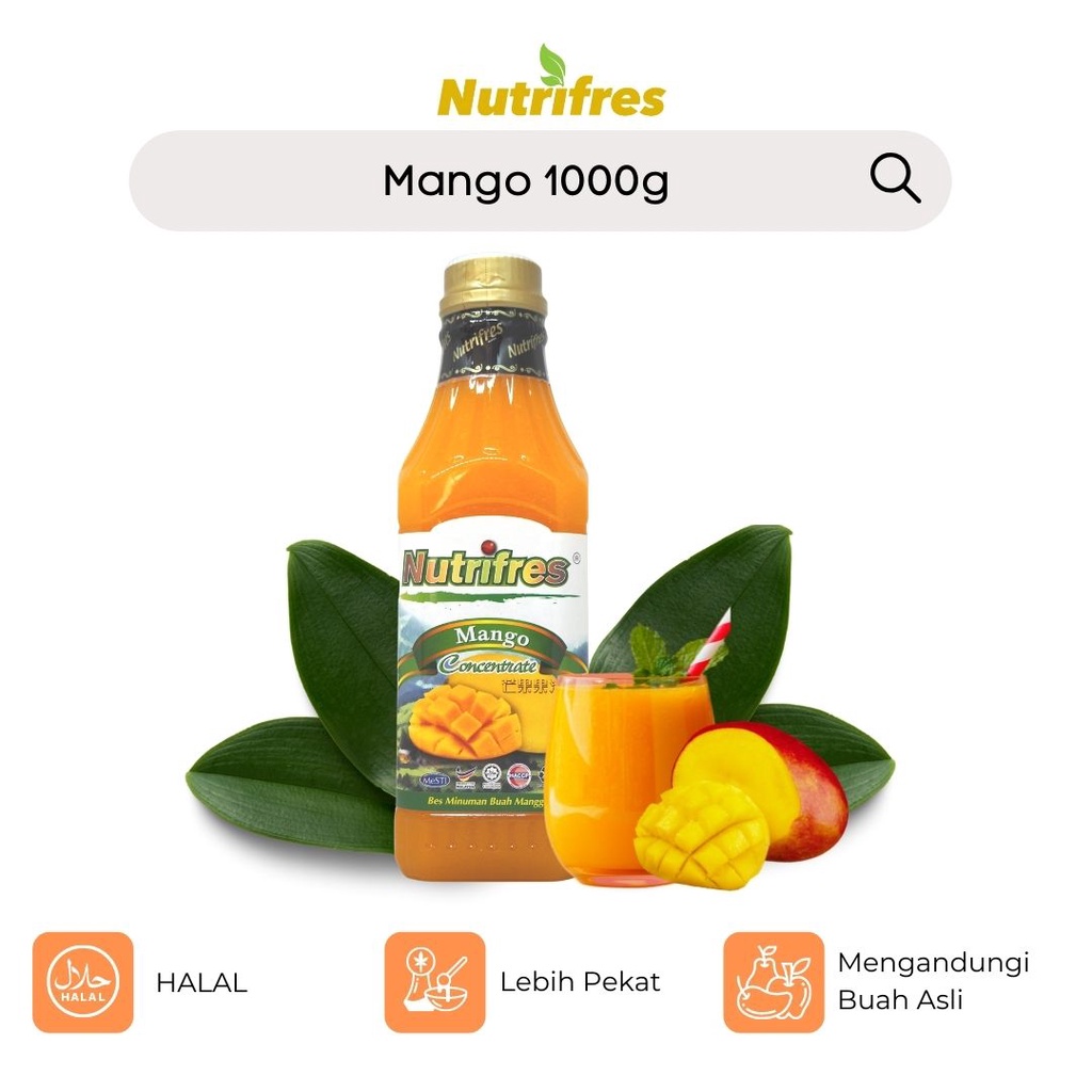 Nutrifres Mango Fruit Juice Concentrate/Cordial (1000g) Shopee Malaysia