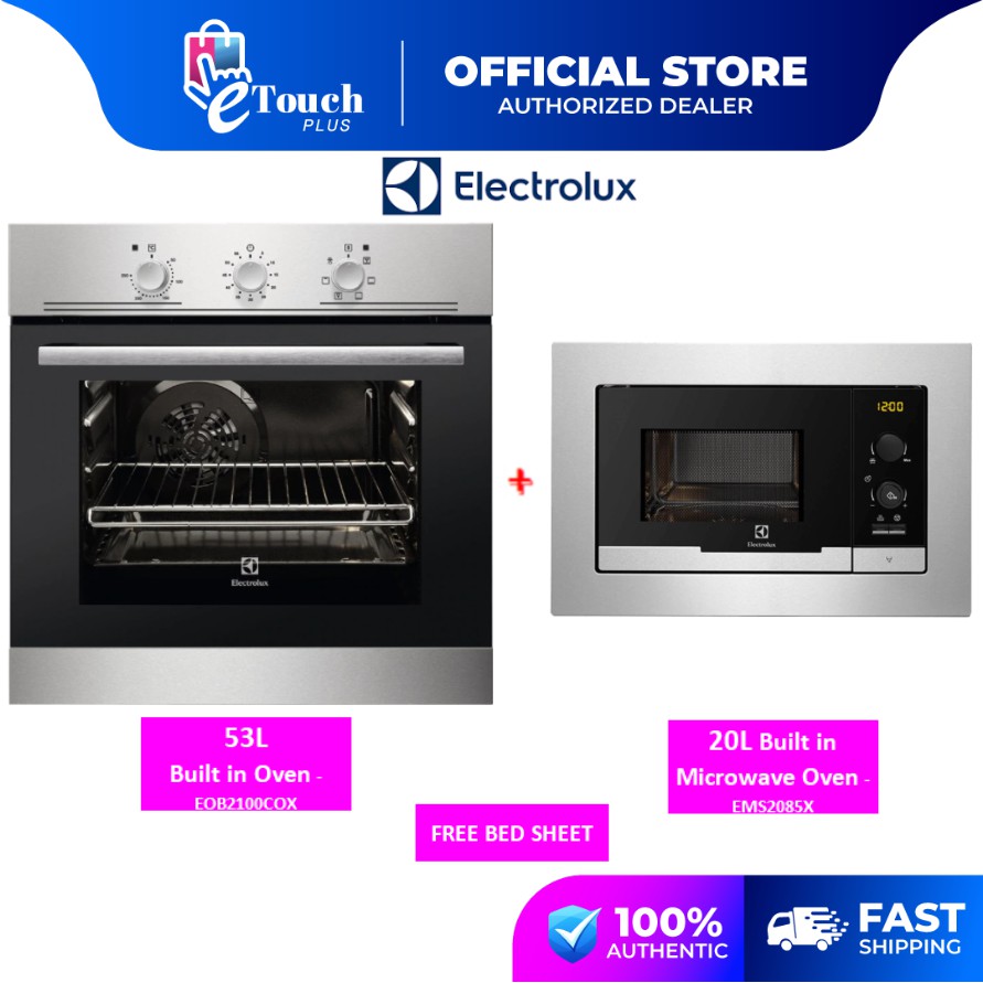 Electrolux/Midea Built In Microwave Oven + Built In Oven EOB2100COX