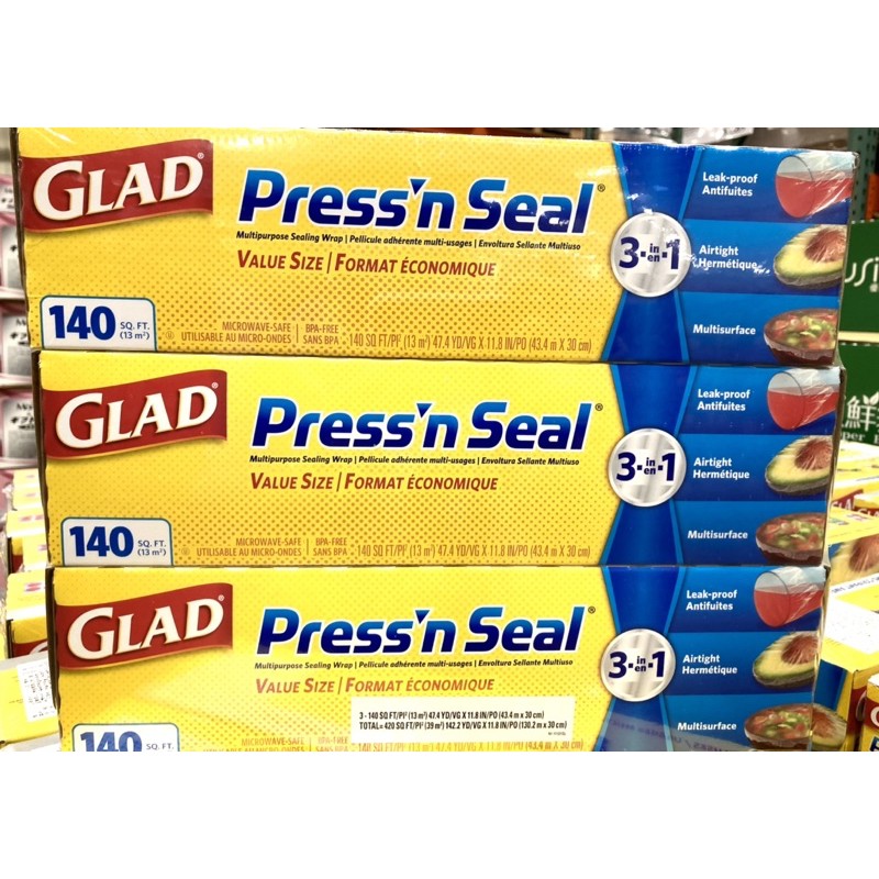 Costco Daigou Glad Press' N Seal Strong Plastic Wrap Shopee Malaysia