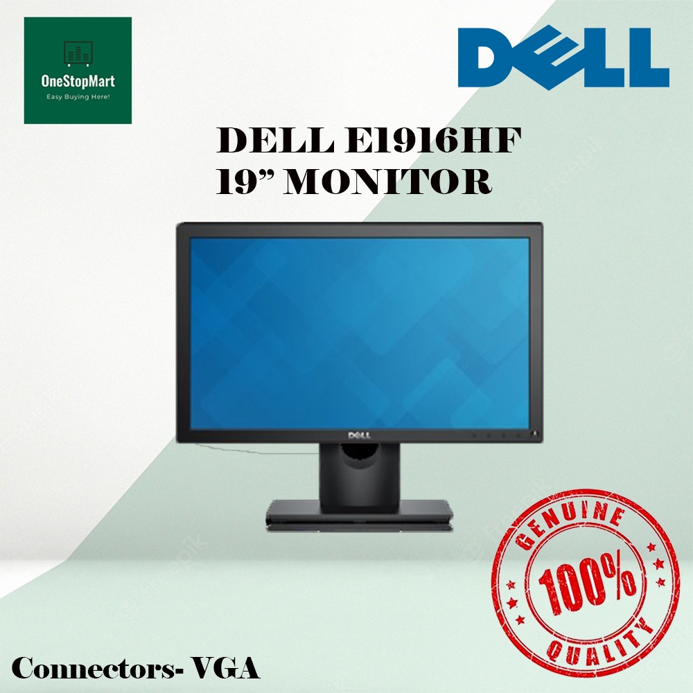 Dell E1916HF 19" Inch Monitor WIDESCREEN/ BRANDED/ High Resolution Shopee Malaysia