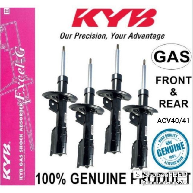 KYB TOYOTA CAMRY ACV40 ACV41 ABSORBER FRONT AND REAR GAS KYB ORIGINAL