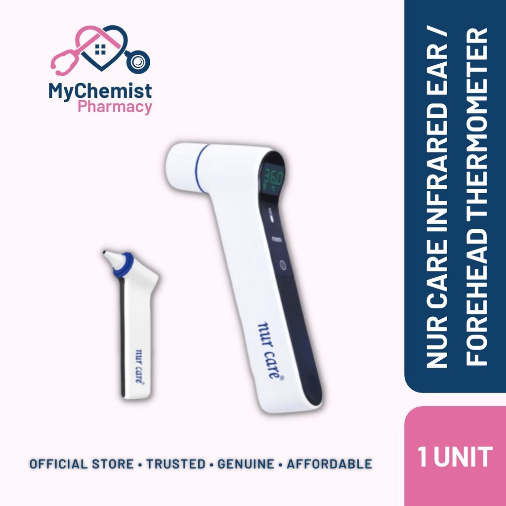 Nur Care Infrared Ear & Forehead Thermometer 1 Year Warranty | Shopee