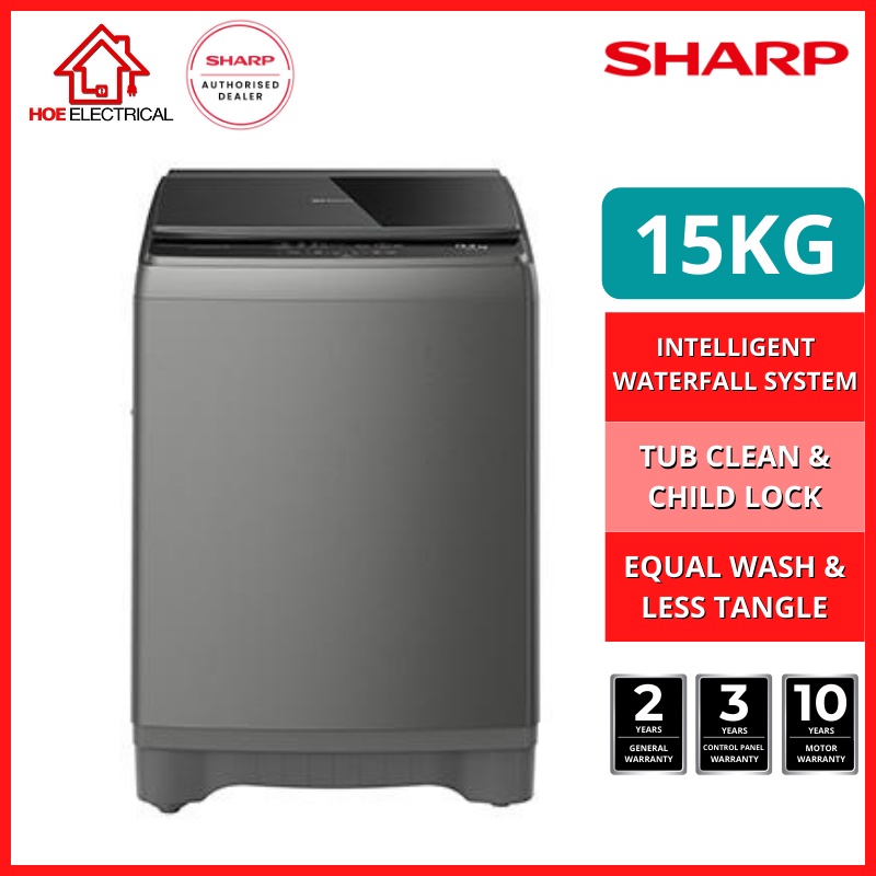 SHARP 15KG FULLY AUTO WASHING MACHINE WASHER ESX159 TOP LOAD WASHER