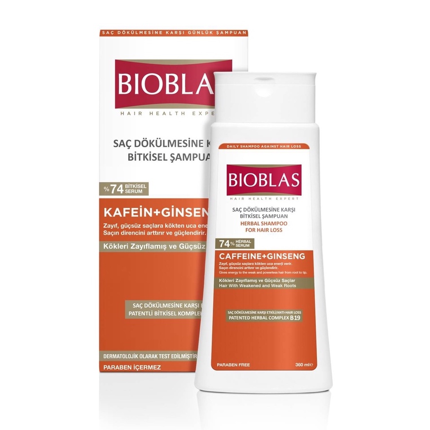 BIOBLAS HERBAL HAIR LOSS SHAMPOO FOR POWERLESS HAIR (CAFFEINE + GINSENG