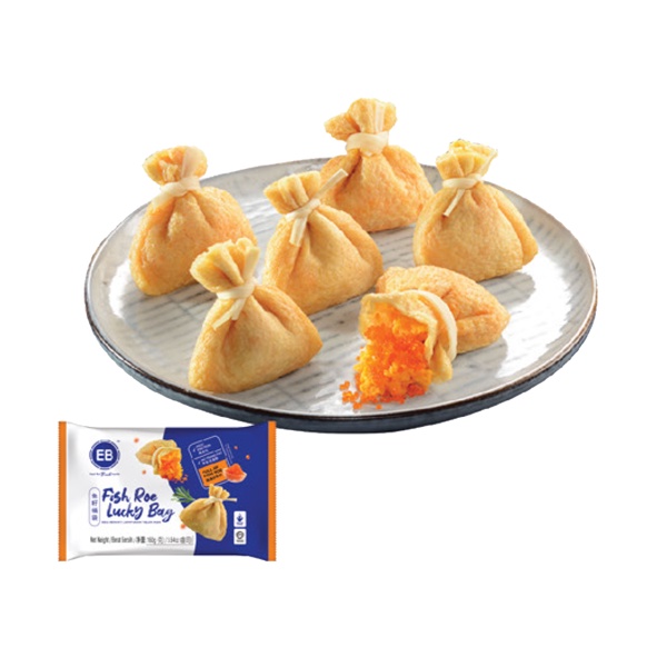 EB Premium Fish Roe Lucky Bag 6pc. 160g Frozen Halal Ebiko Roe Paste