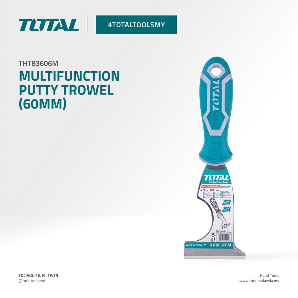 TOTAL Multifunction Putty Trowel To Clean Paint Roller, Pry Paint Lid