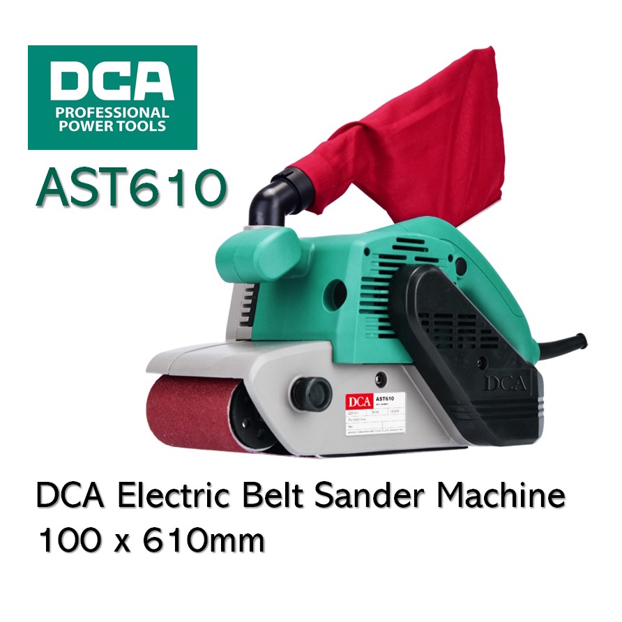 DCA AST610 100 x 160mm Electric Belt Sander Machine (1200W) With Dust