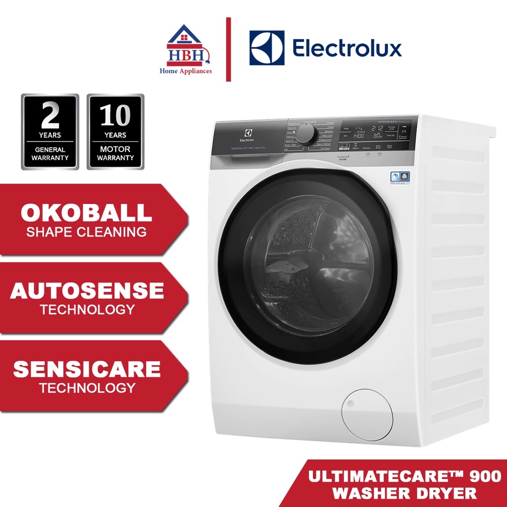 Electrolux EWW8023AEWA 8kg/5kg UltimateCare 900 EcoInverter Washer Dryer Shopee Malaysia