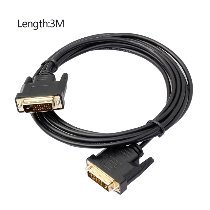 [1.8M/3.0M/5.0M] DVI CABLE DVI MALE TO DVI MALE CABLE 24+1 PIN / [1.5M
