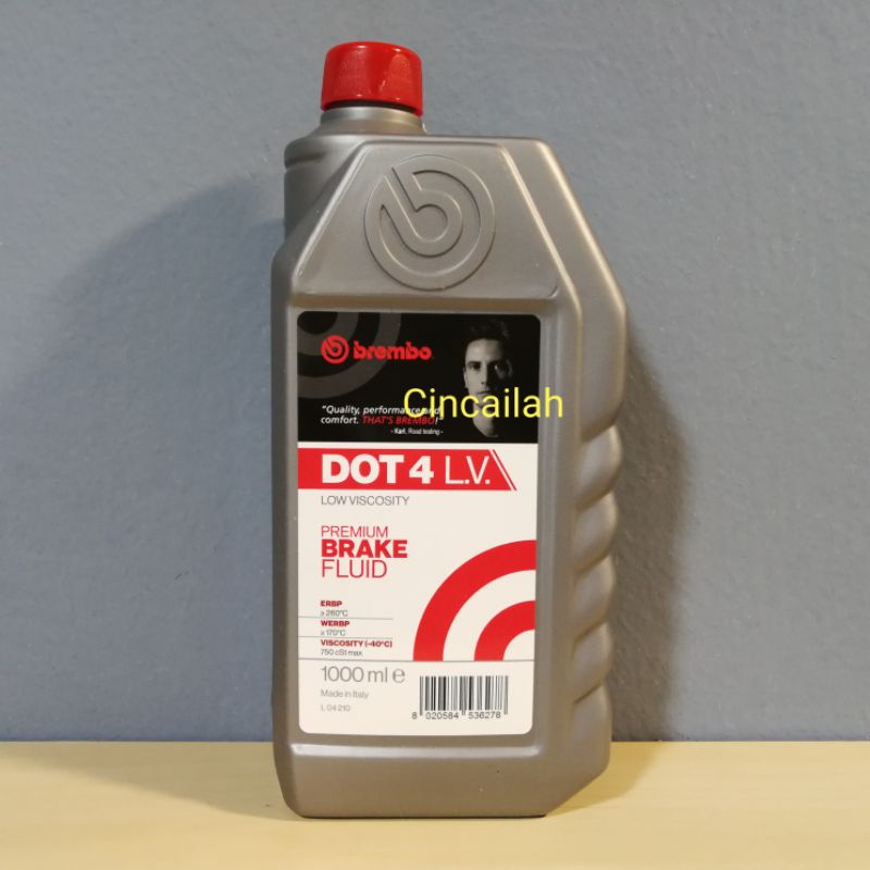 BREMBO DOT 4 LV Low Viscocity Brake Fluid 1L Made in Italy Shopee